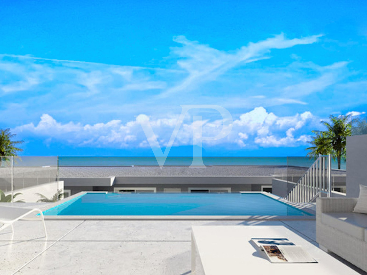 Modern penthouse in front sea line in Costa del Silencio