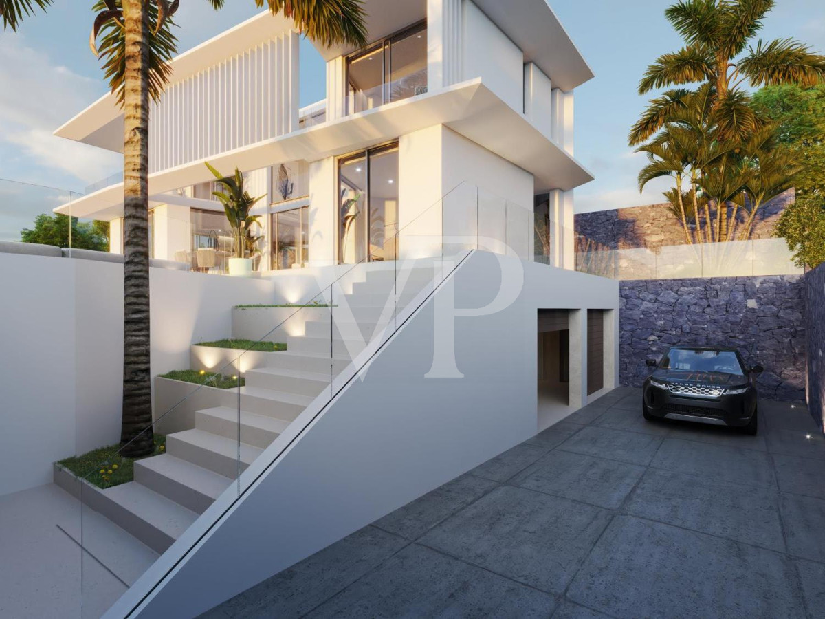 Fantastic villa under construction with sea views in Roque del Conde