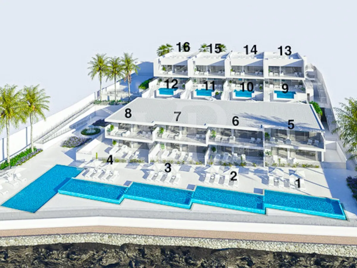 Moderne Penthauswohnungen in erster Meereslinie in Costa del Silencio