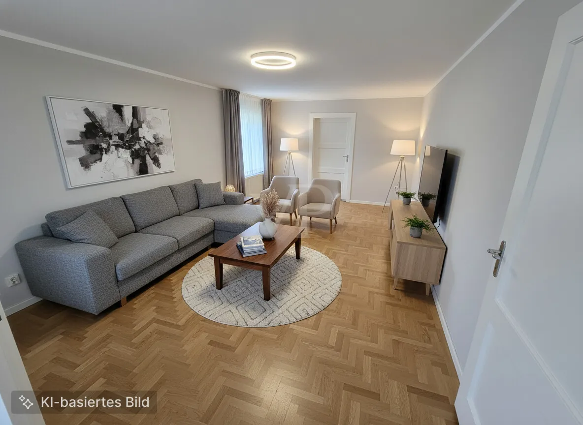 Wohnzimmer KI Einrichtungsbeispiel