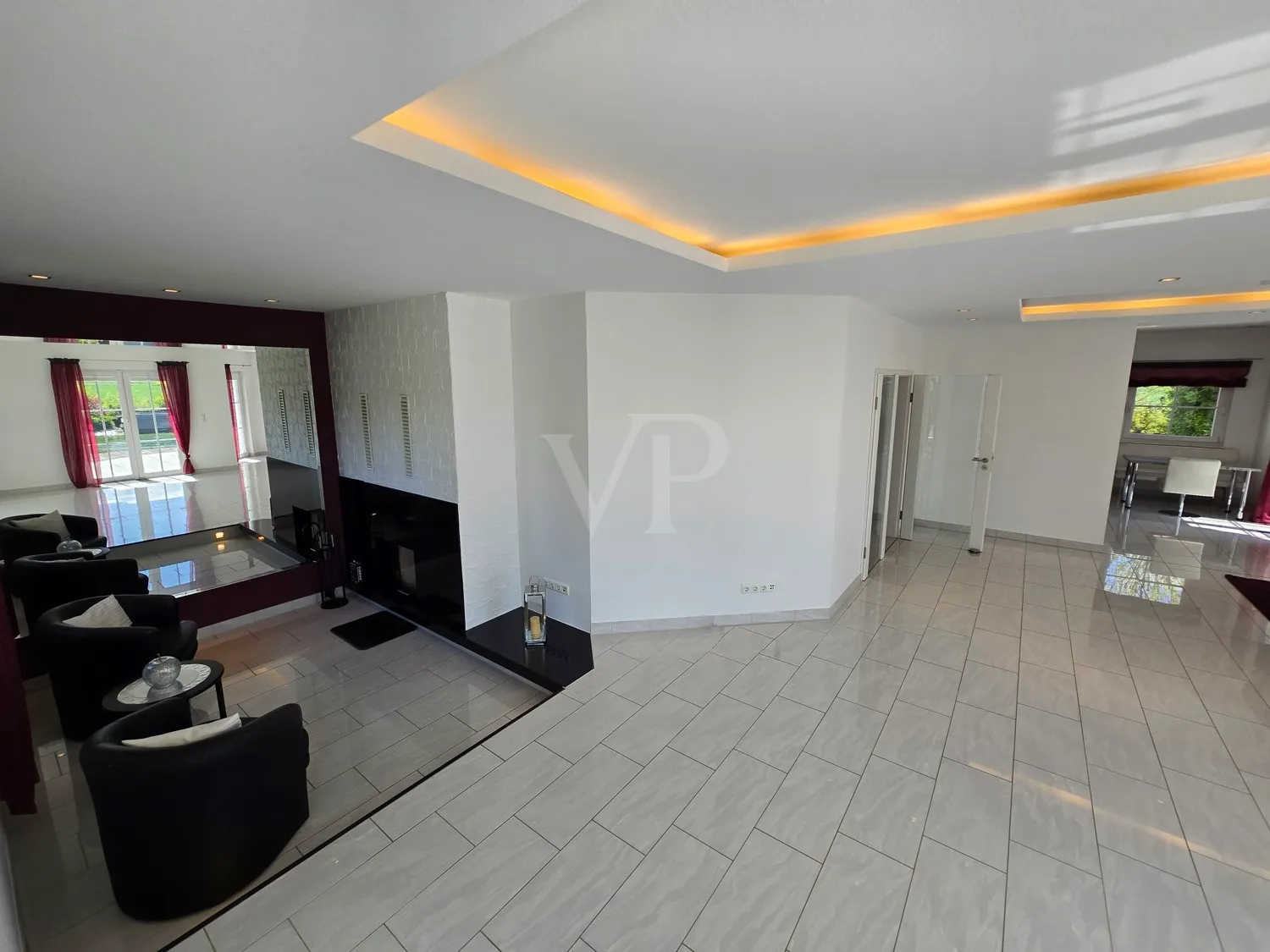 Kaminecke im Wohnzimmer