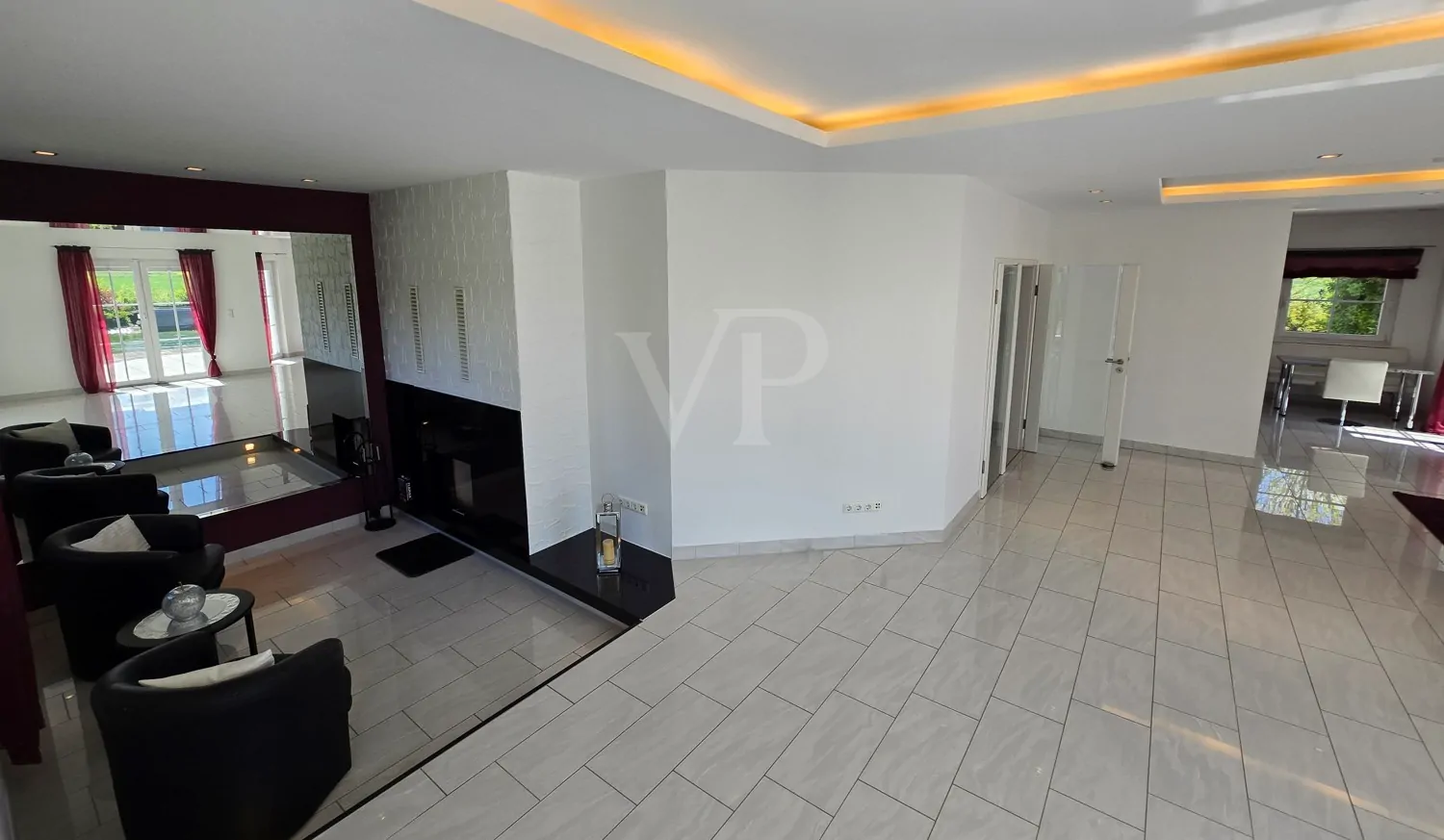 Kaminecke im Wohnzimmer