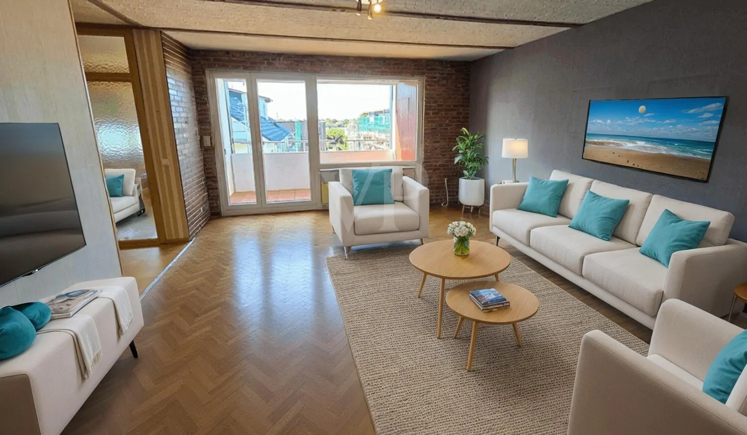 Wohnzimmer KI Einrichtungsbeispiel