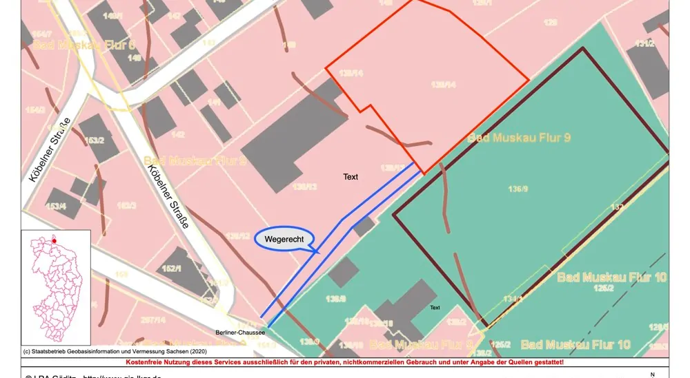 Grundstück mit Wegerecht