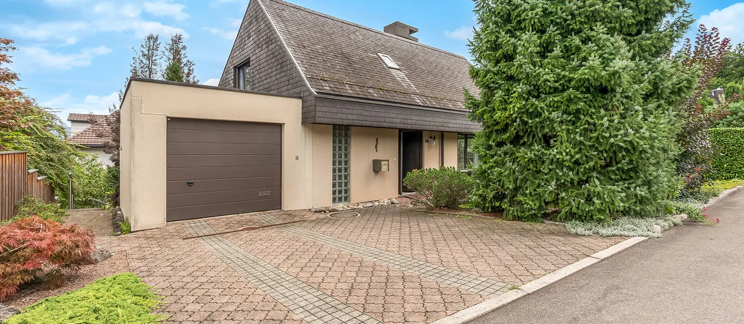 Aussansicht Garage und Vorhof