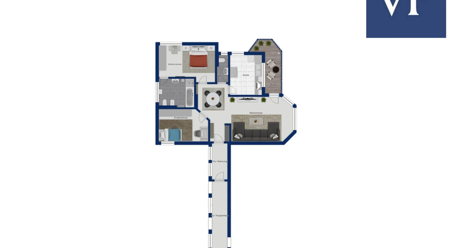 grundrissillustration bergeschoss