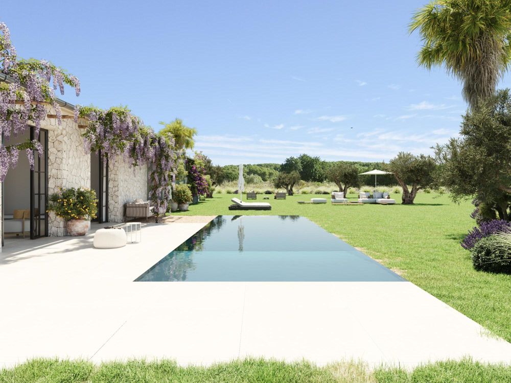 Finca de nueva construcción con piscina en Algaida