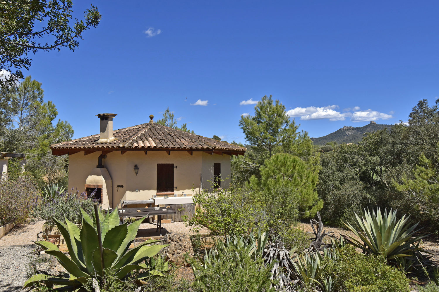 Finca Camp Roig en una zona tranquila con piscina y casa de huéspedes en Felanitx