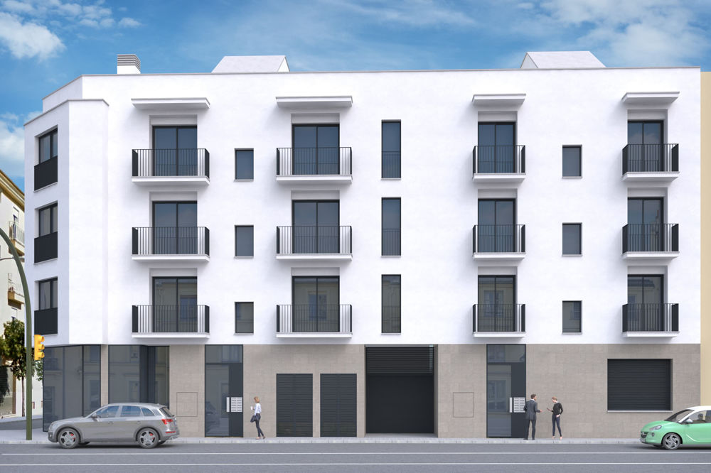 Neubau Wohnhaus: Etagenwohnung mit Balkon in Palma