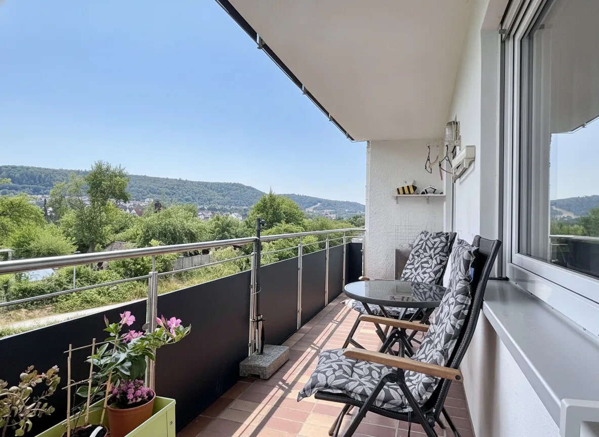 Vermietete 4-Zimmerwohnung in Aalen mit Balkon und Garage