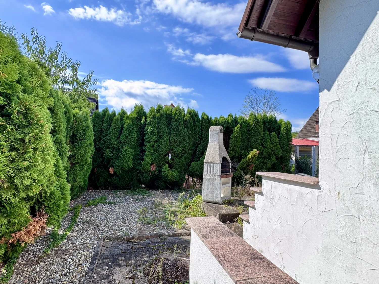 Zugang von Garage und Kelleraufgang