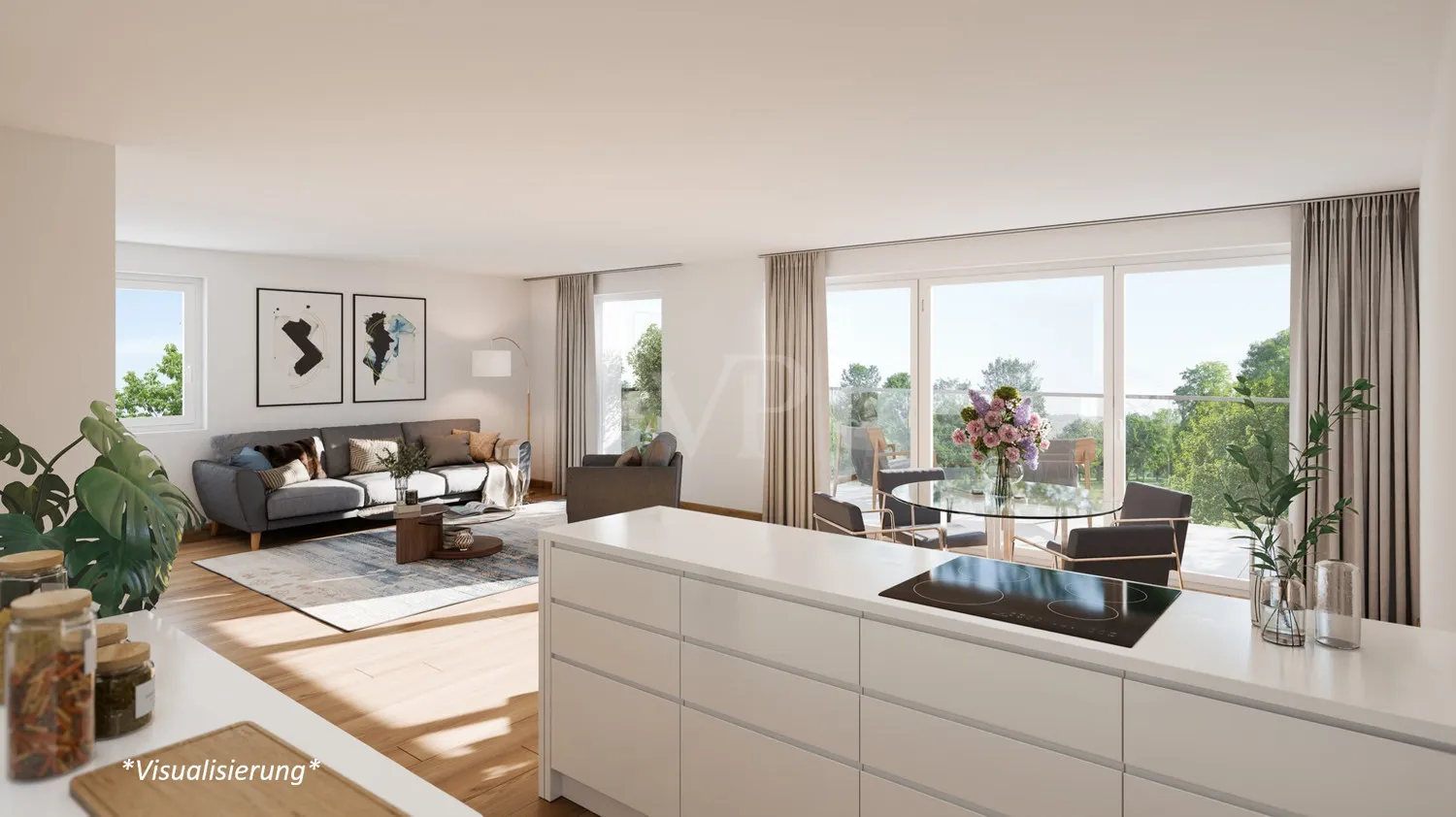 Quiet yet centrally located! Exclusive apartment with high-quality furnishings and a large balcony in Aldingen.