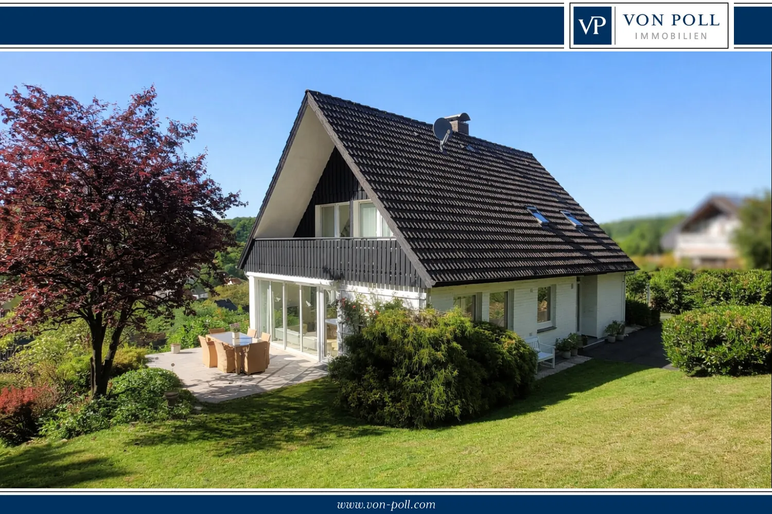 Traumhaus im Grünen
Stilvolles Einfamilienhaus mit Weitblick und gehobener Ausstattung