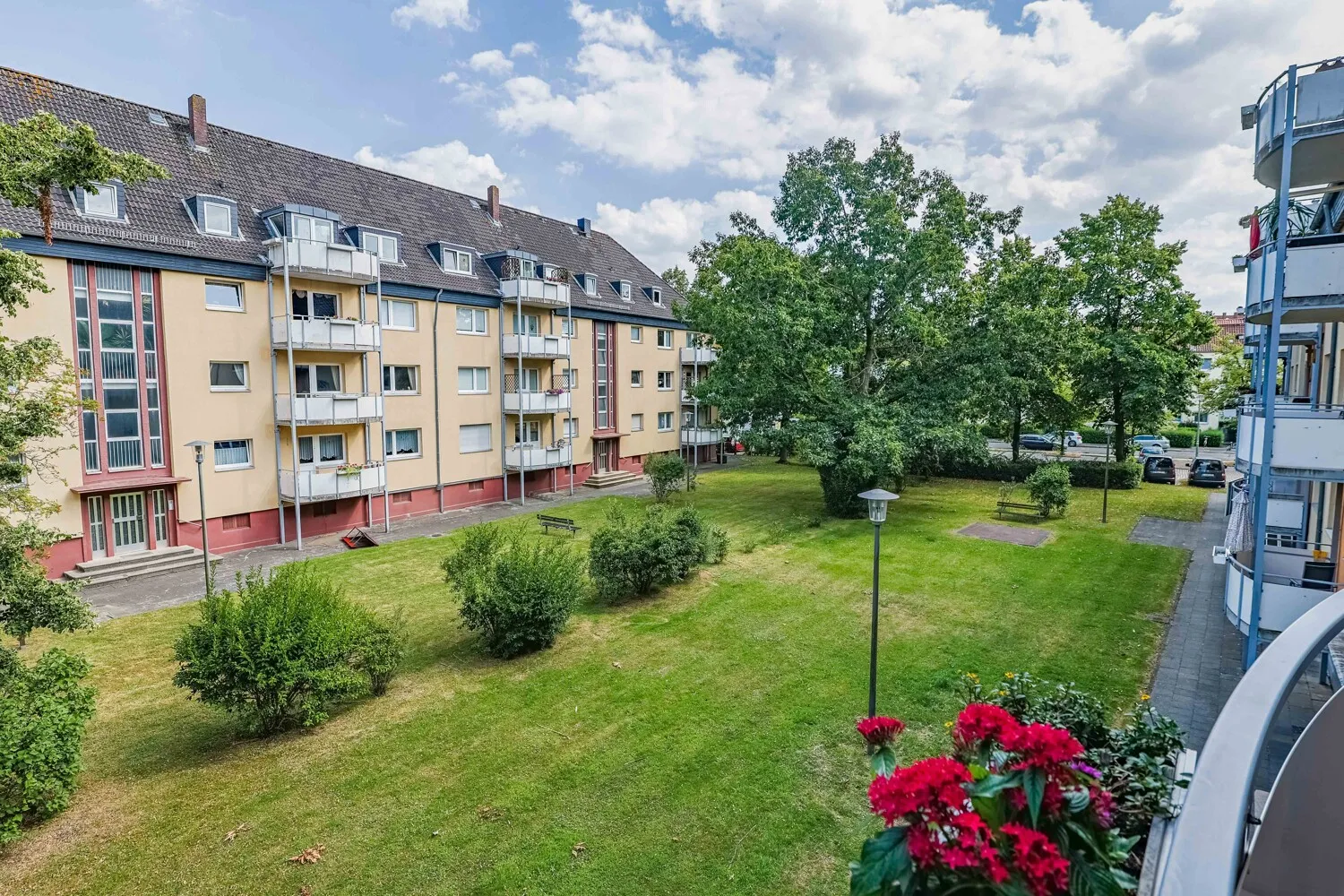 Blick vom Balkon