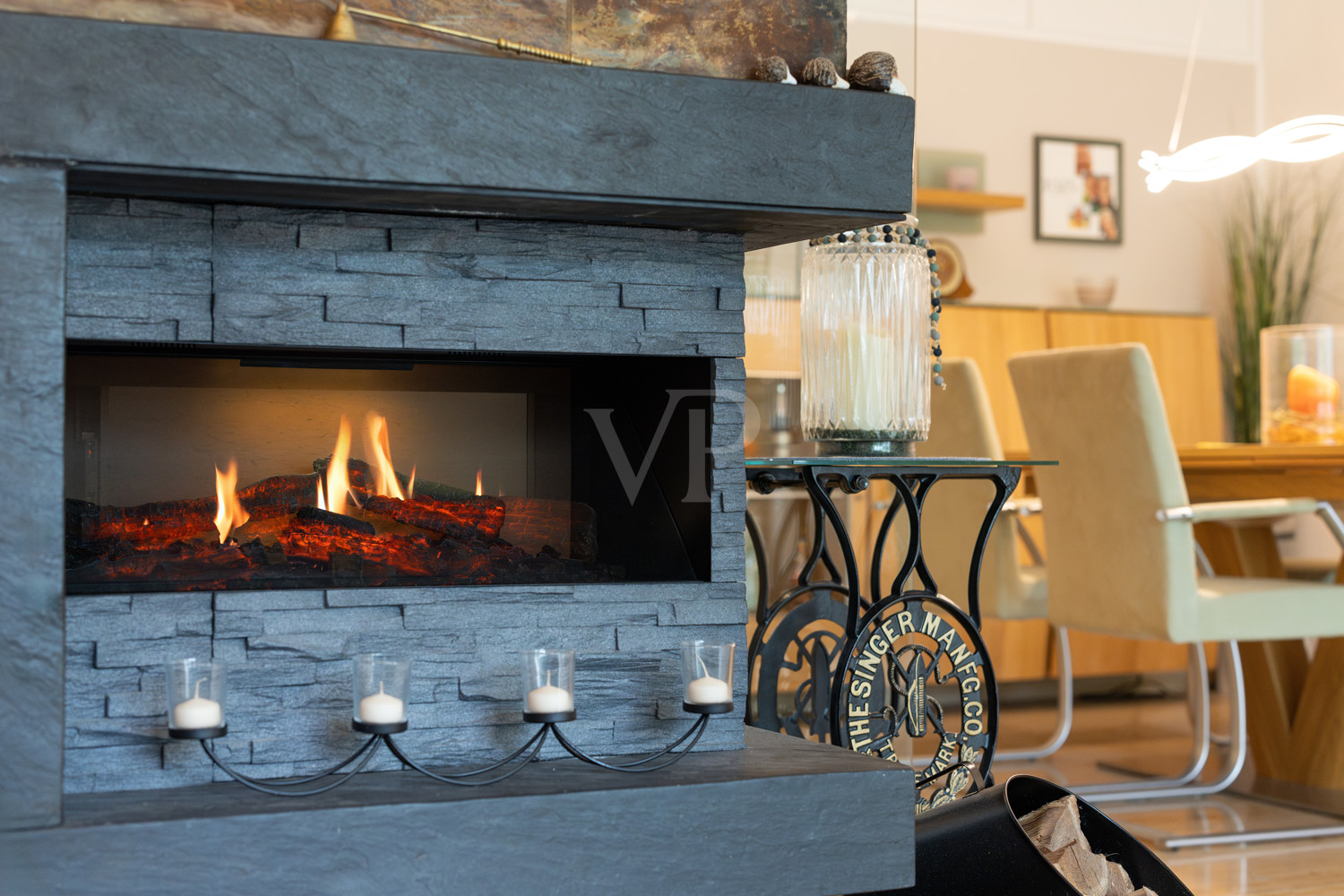 Elektrischer Kamin Wohnzimmer