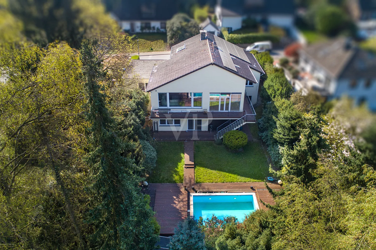 Drohnenansicht Grundstück