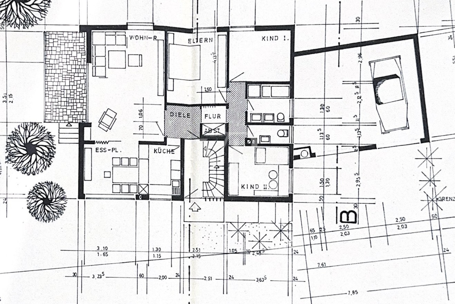 Grundriss EG - Wohneinheit 1