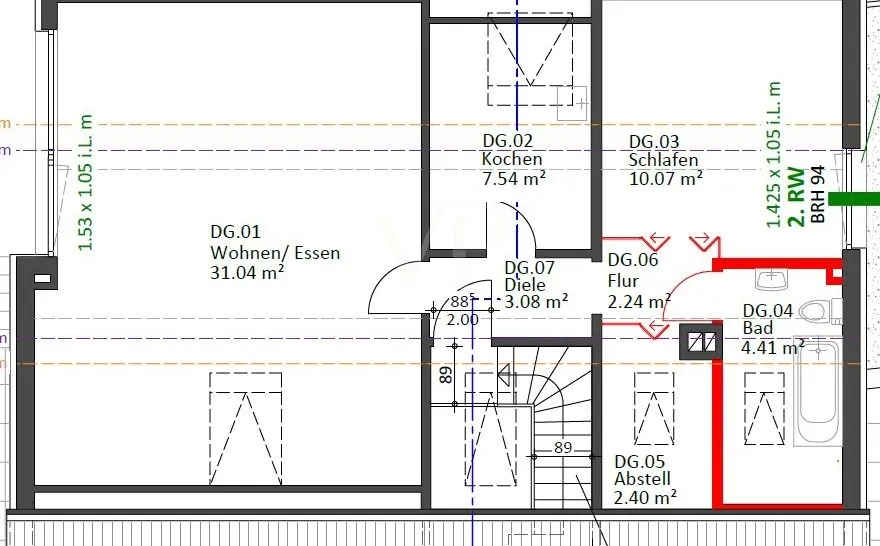 Grundriss DG - Wohneinheit 3