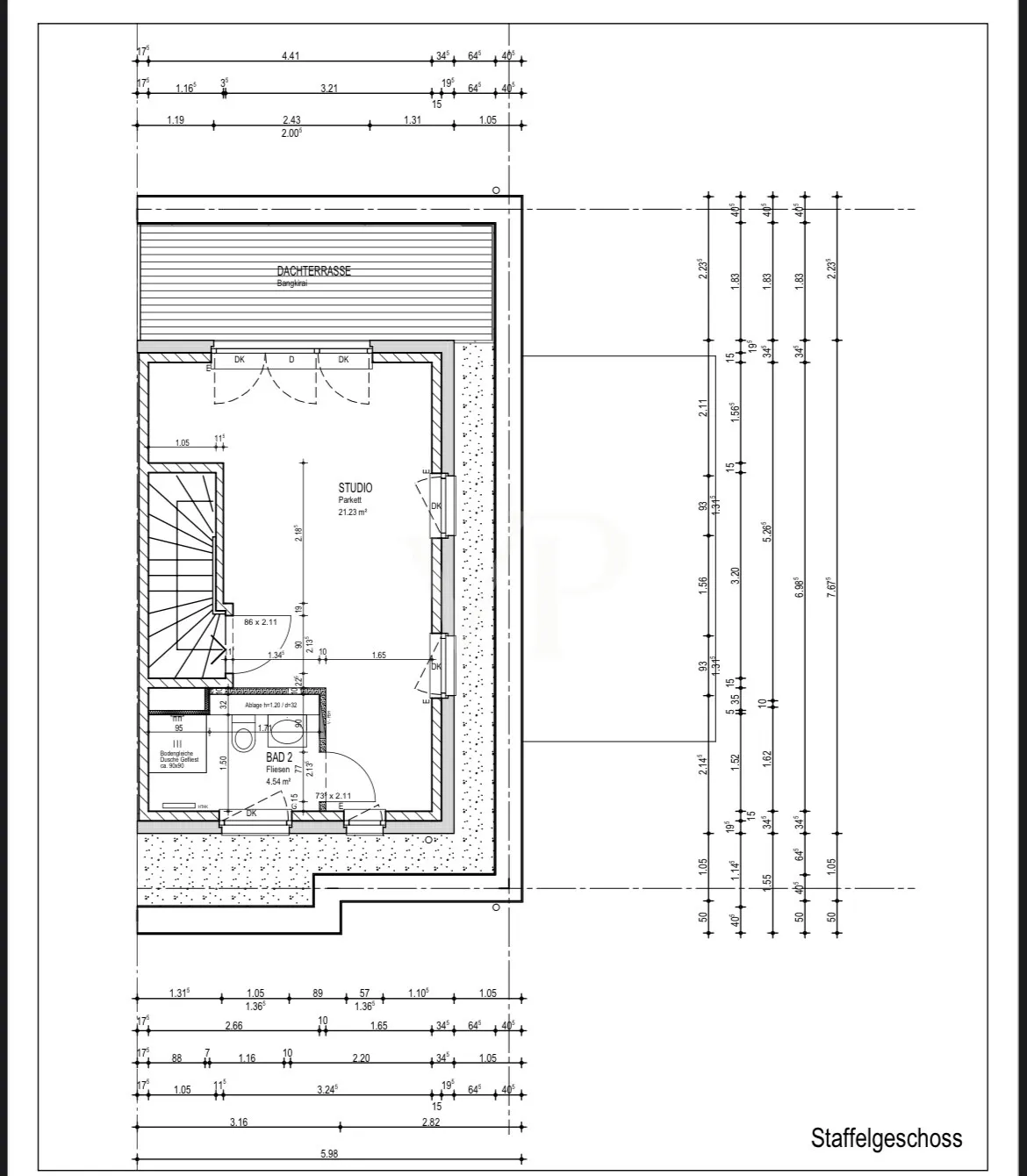 Grundriss Staffelgeschoss