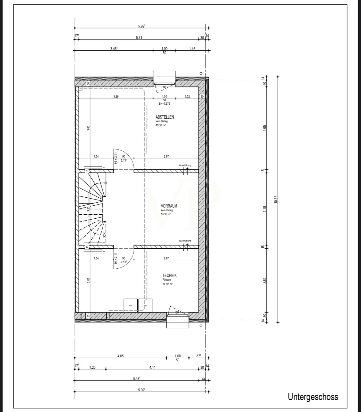 Grundriss Untergeschoss