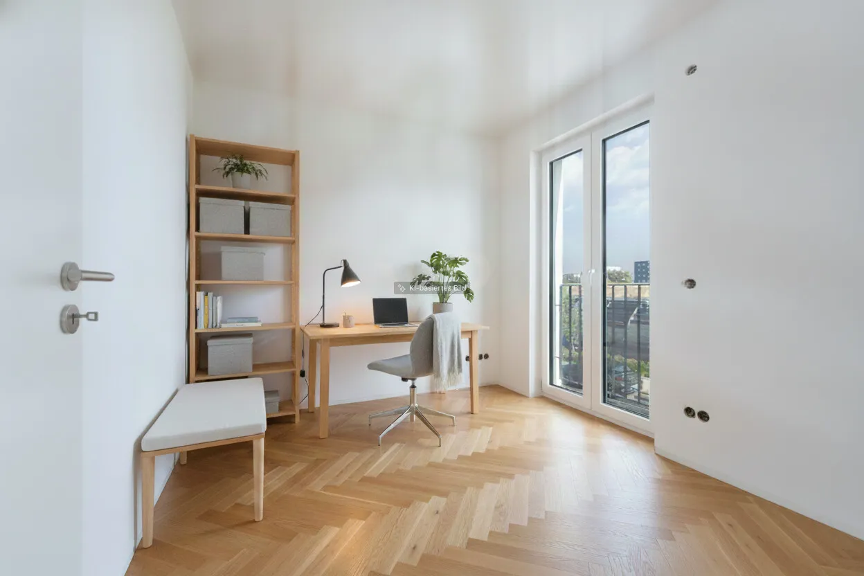KI- mögliche Möblierung Schlafzimmer/Büro 1.OG