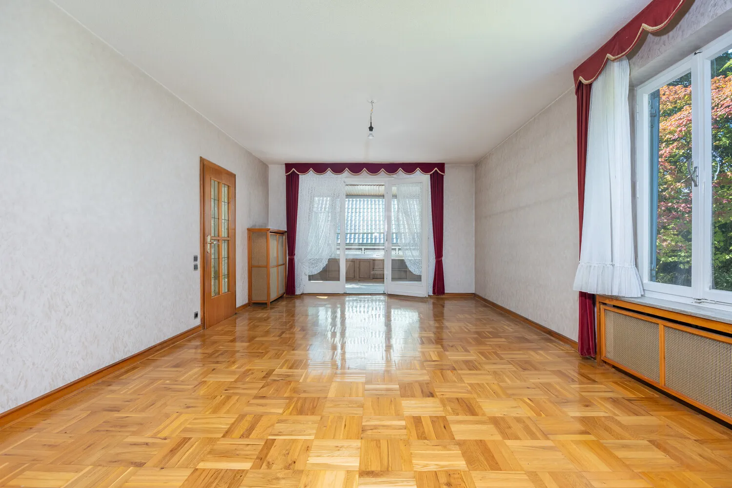 Wohnzimmer Blick Wintergarten