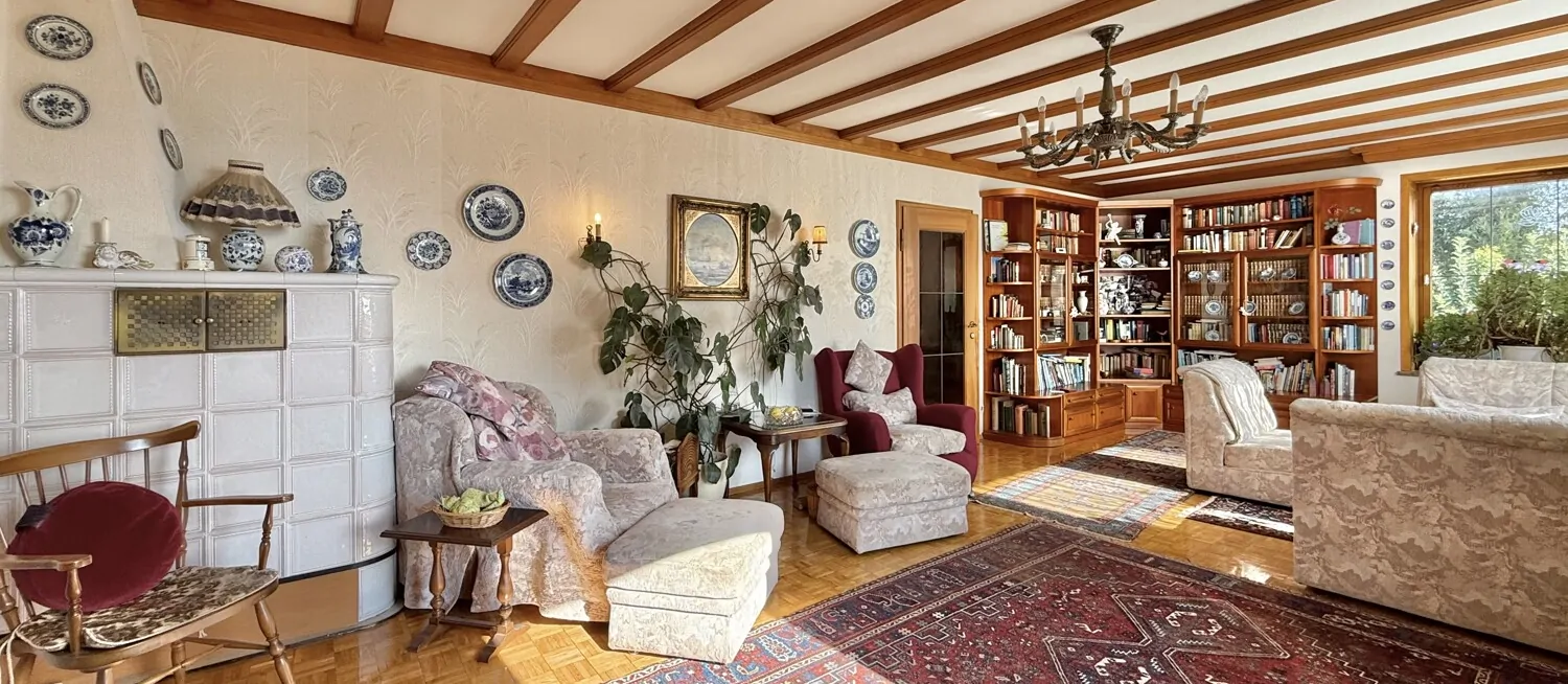 Wohnzimmer (EG) mit Seesicht