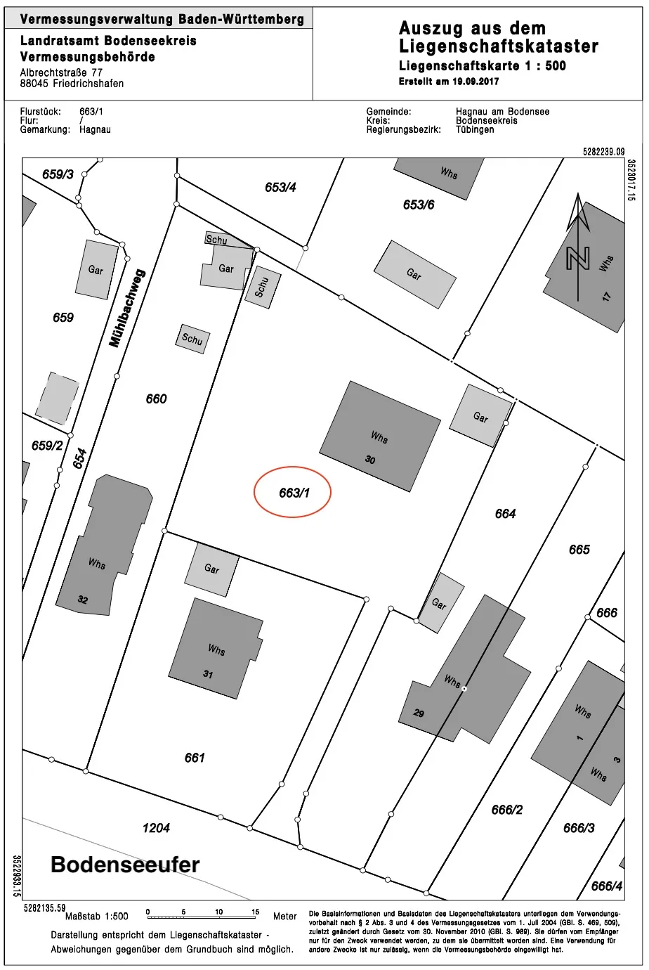 Auszug Lageplan