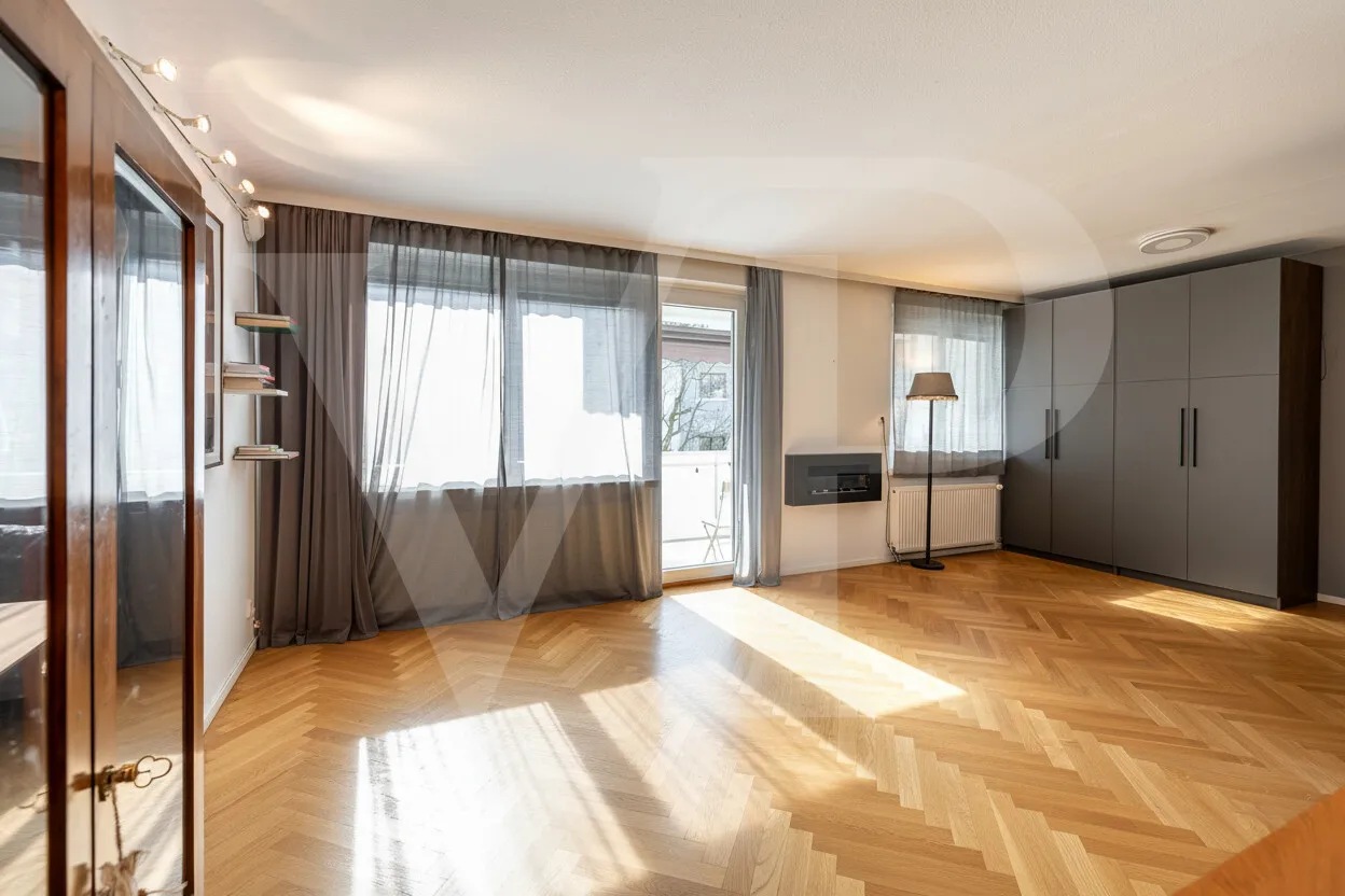 Wohnzimmer KI leer