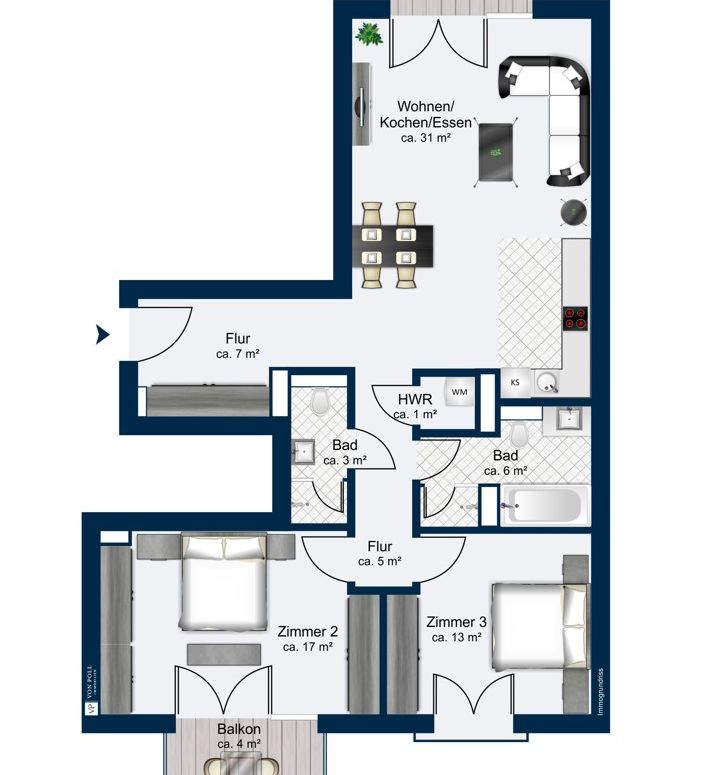 Grundriss WE32