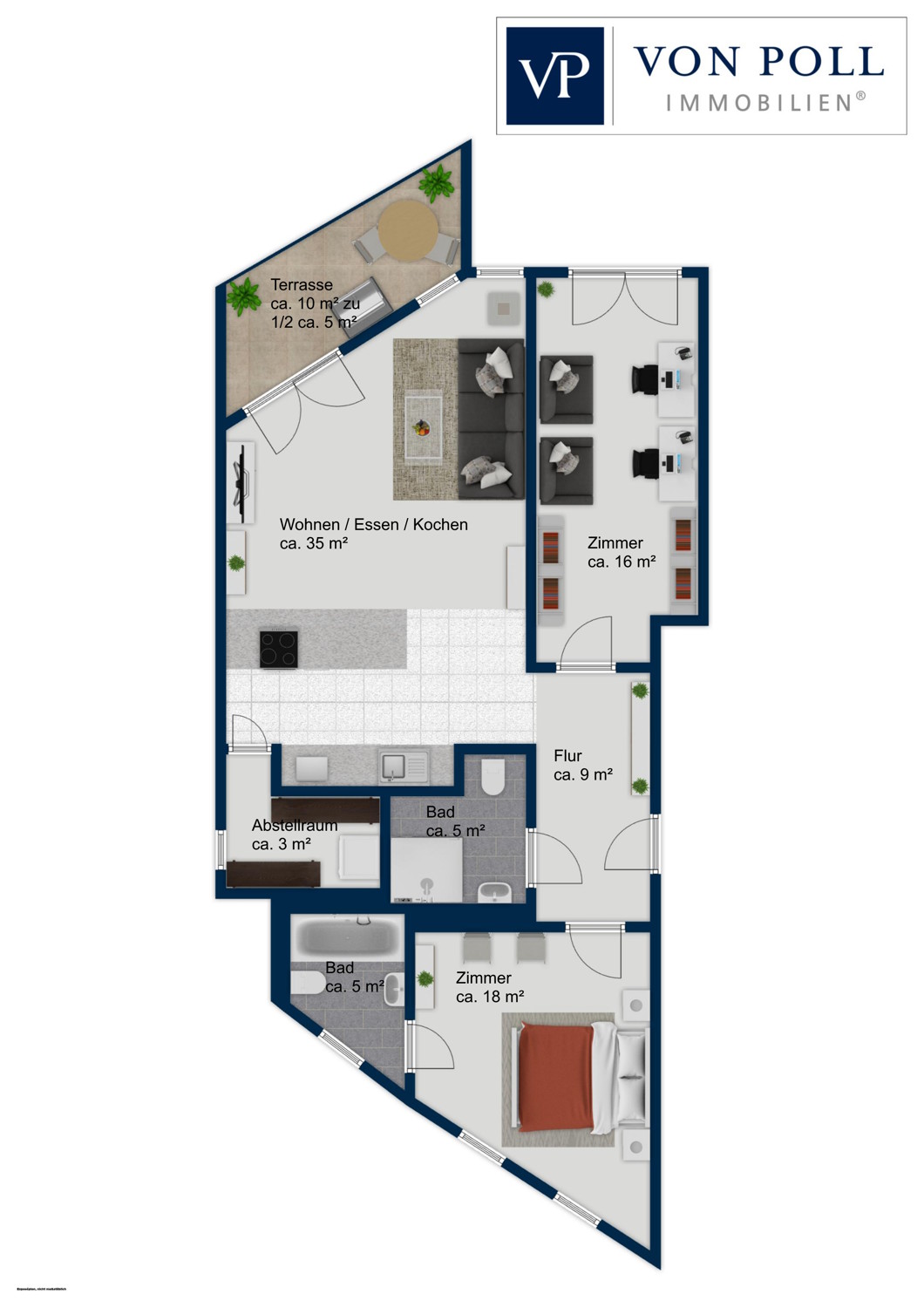 Neuwertige 3‑Zimmer‑Wohnung von 2020 mit hochwertiger Ausstattung
- Balkon & zwei Tiefgaragenplätze