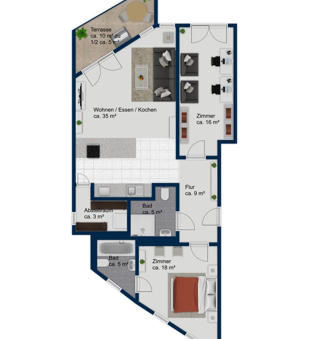 Stilvoll & modern – Barrierefreie neuwertige 3-Zimmer von 2020