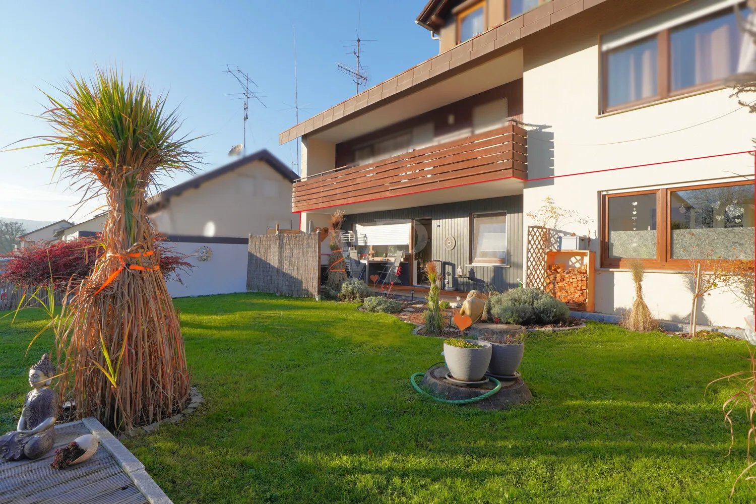 Modernized ground floor apartment with terrace, garden and feel-good atmosphere