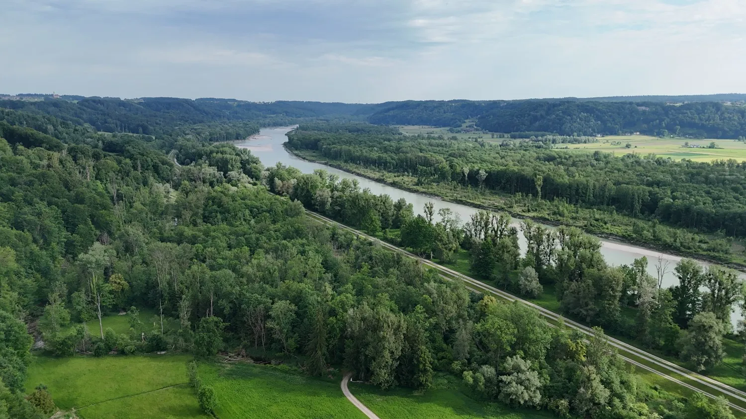 Die Salzach unweit vom Grundstück