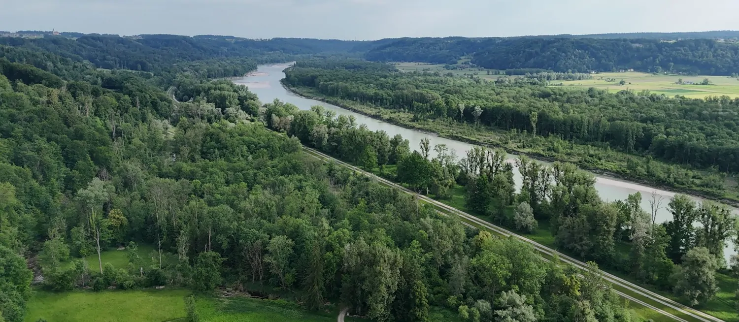 Die Salzach unweit vom Grundstück