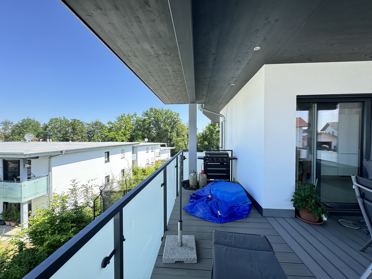 Balkon über Eck