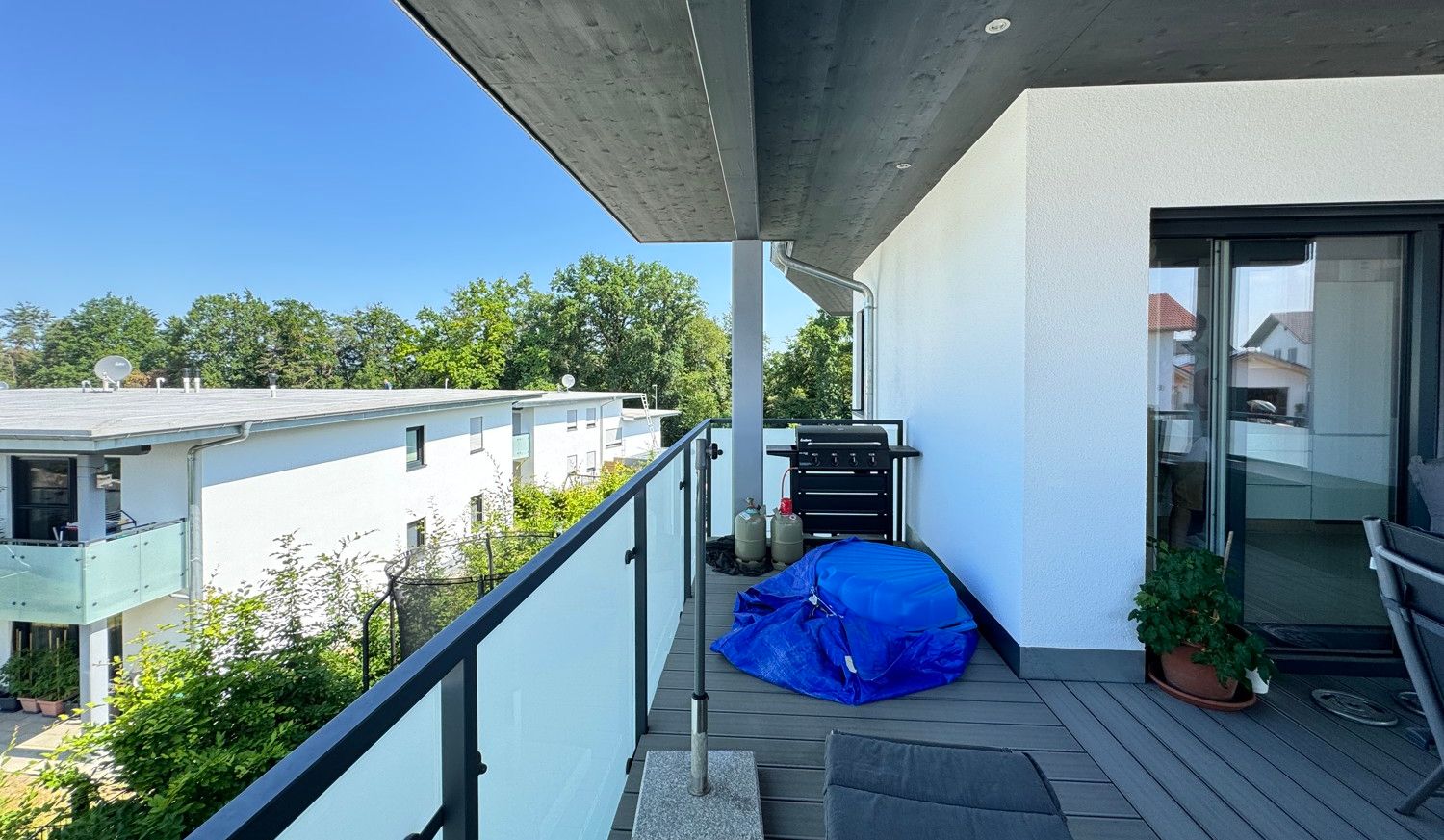 Balkon über Eck