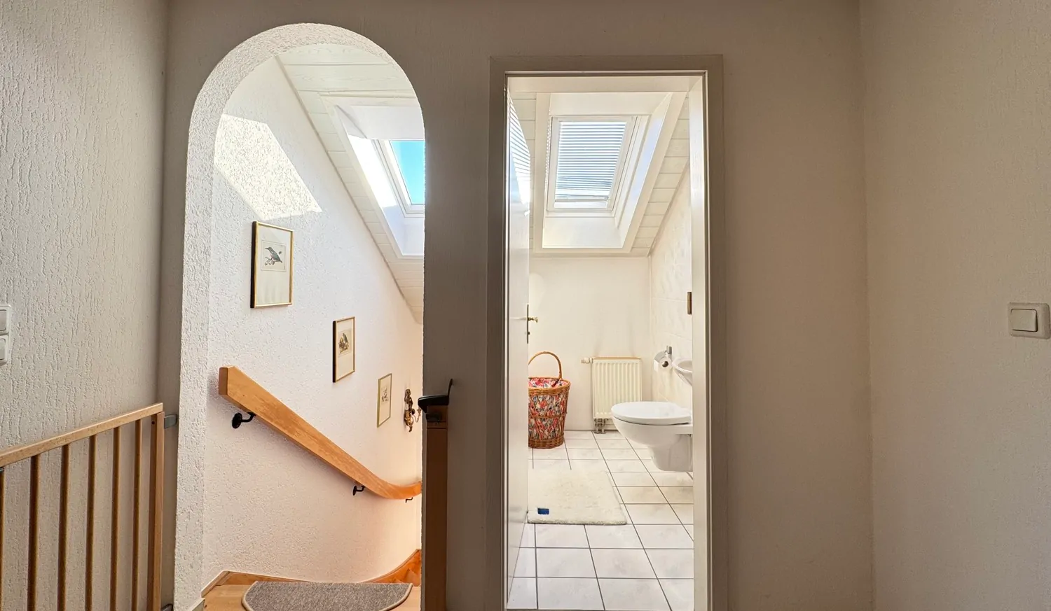 WC und Treppenabgang