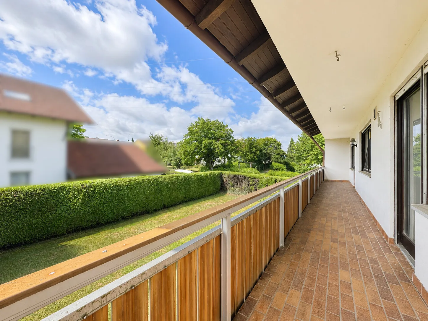 Blick vom Balkon