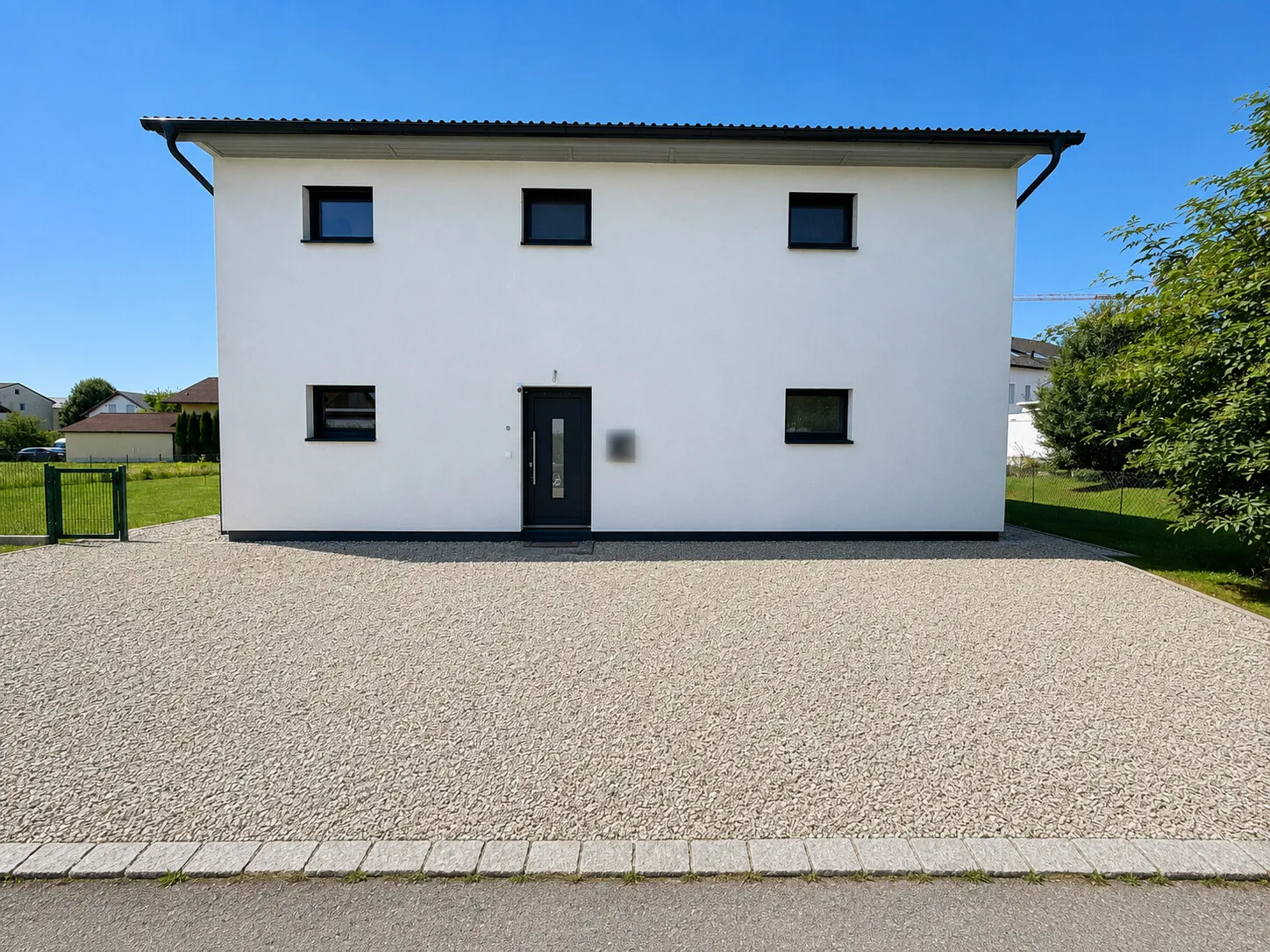 Vorderseite des Hauses