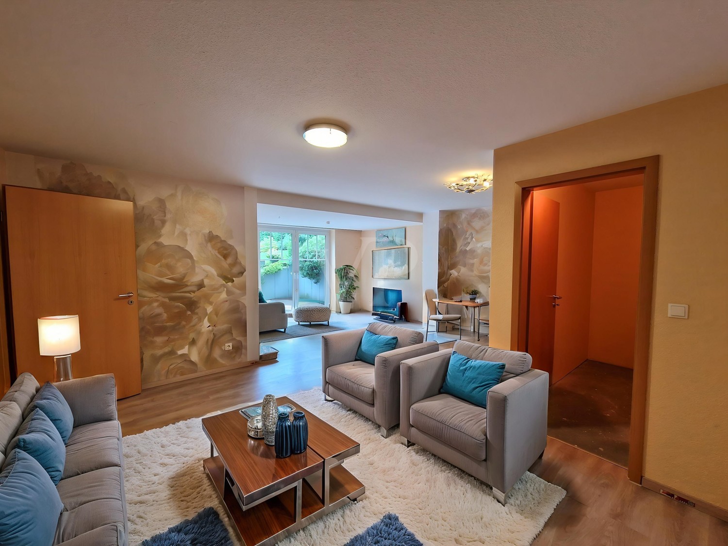 Wohnzimmer Einliegerwohnung KI generiert