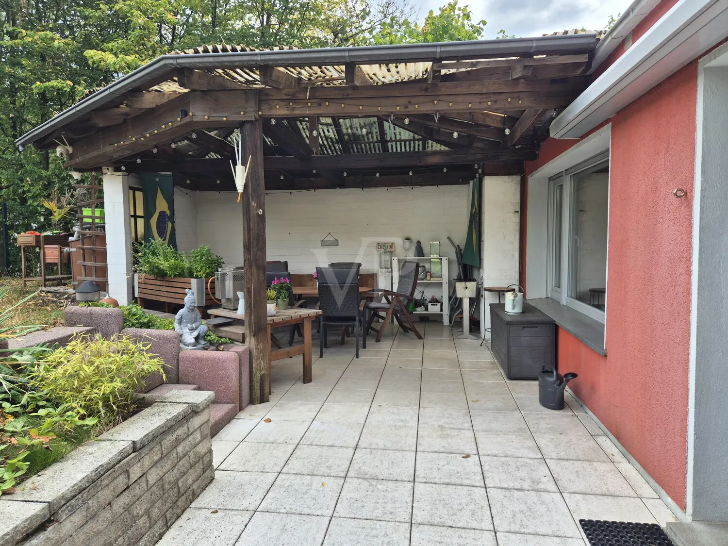 Überdachter Terrassenbereich