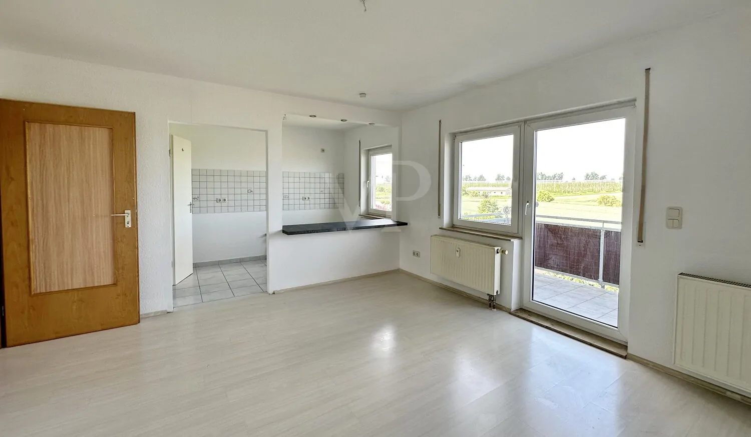 Wohnzimmer mit Küche