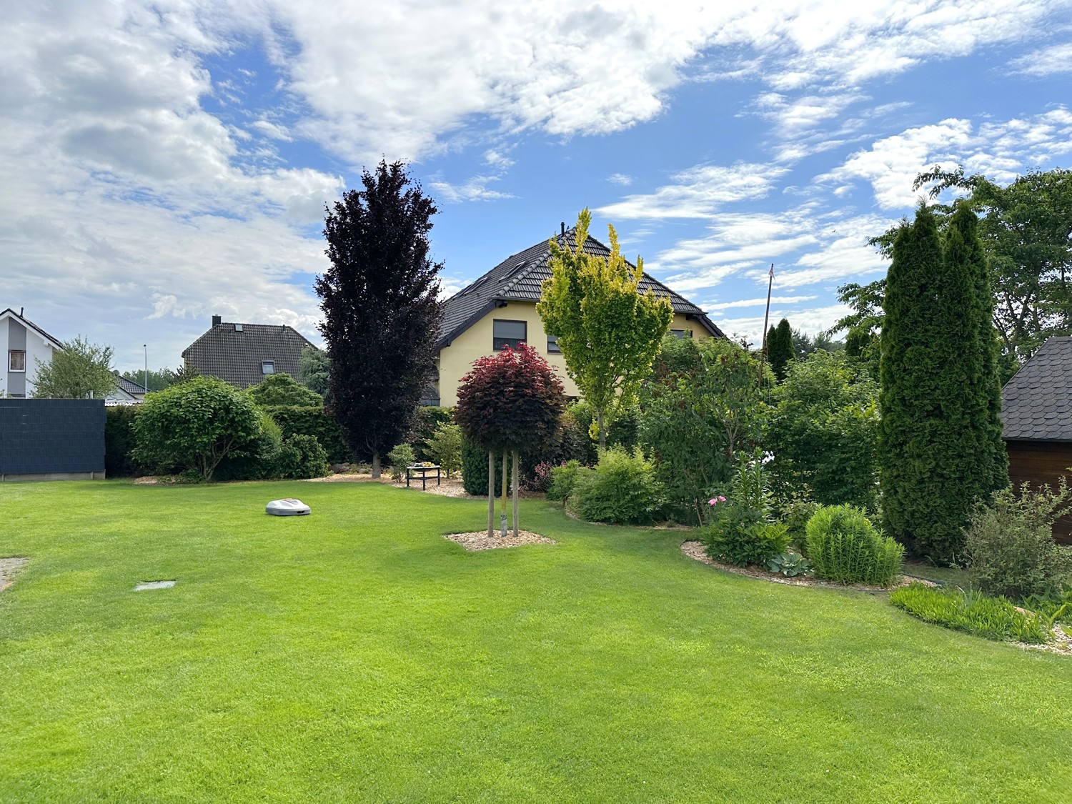 großzügige Freifläche im Garten