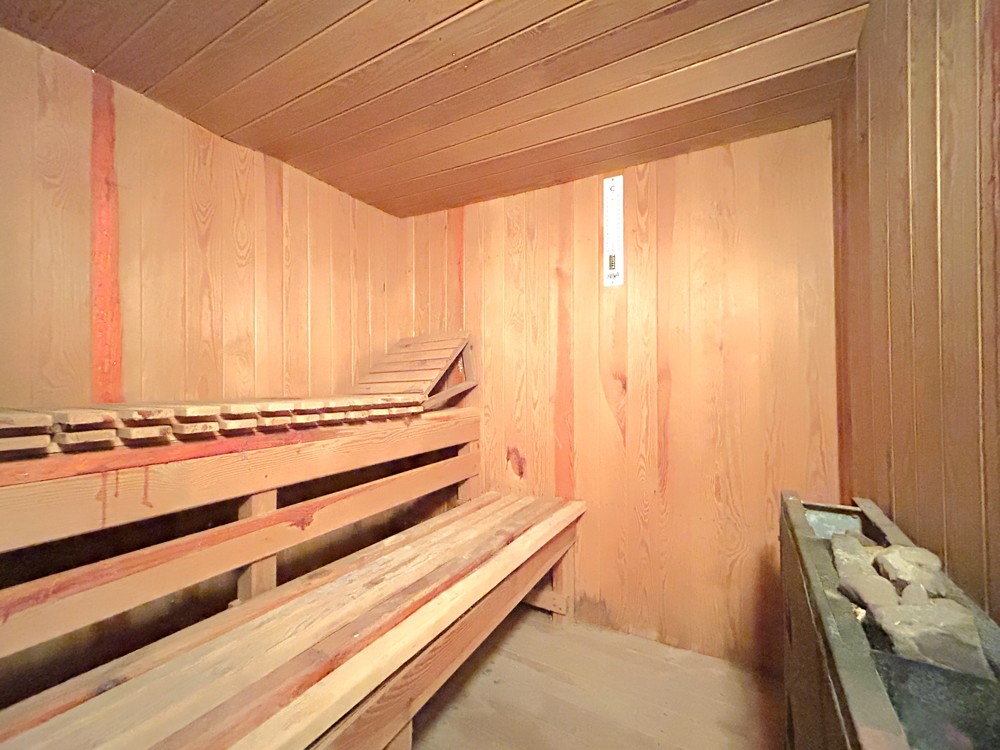 funktionsfähige Sauna im Keller