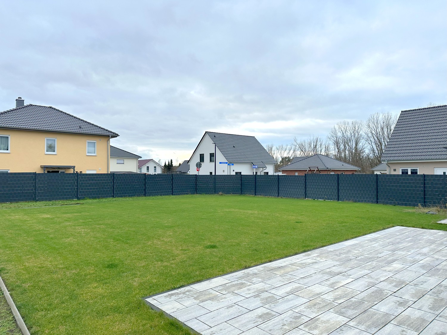 geplasterte Terrasse