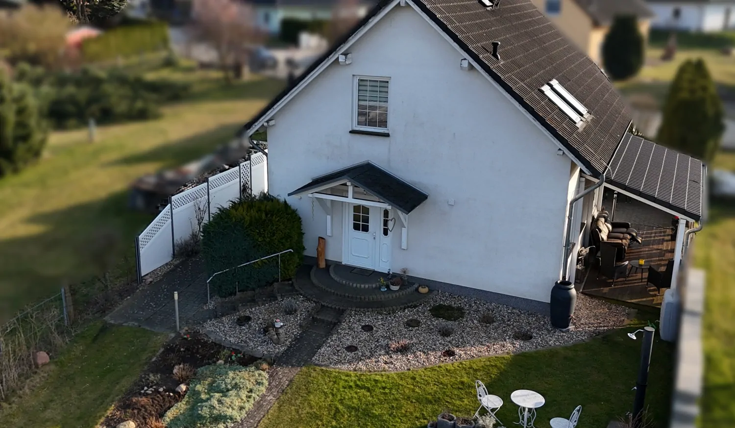 Bild aus der Vogelperspektive mit Blick in den Farten