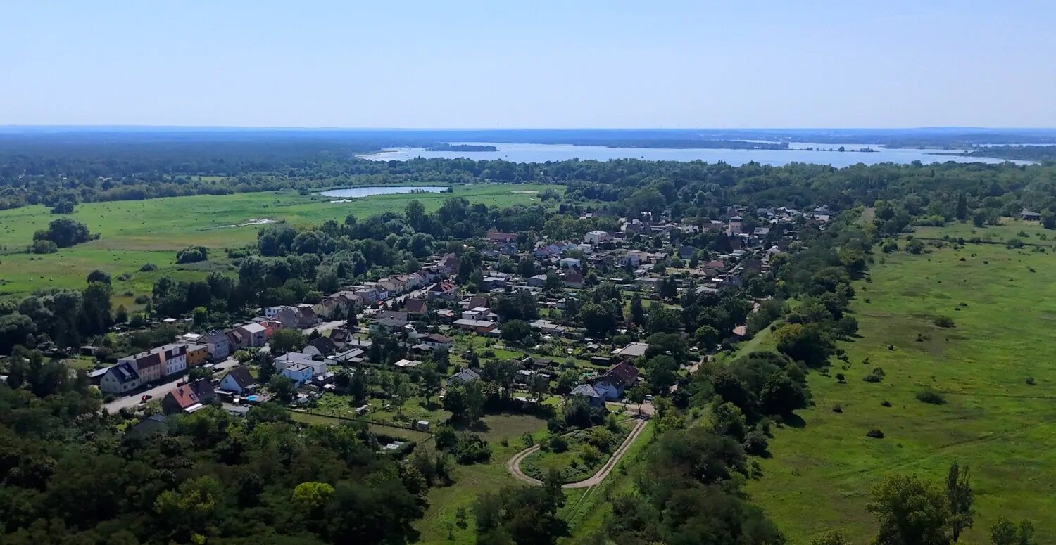 Neuendorf aus der Vogelperspektive