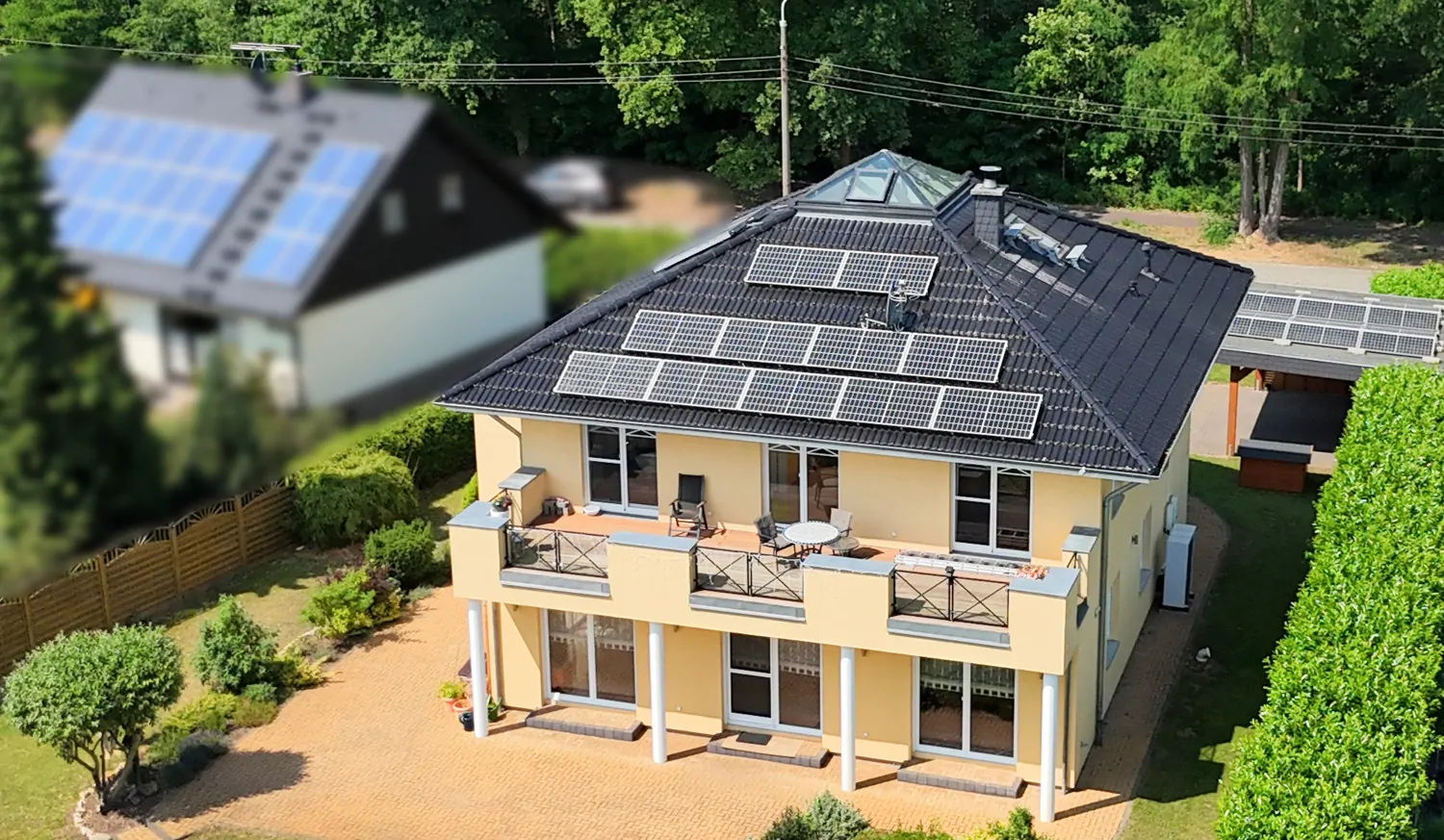 traumhafte Villa aus der Vogelperspektive