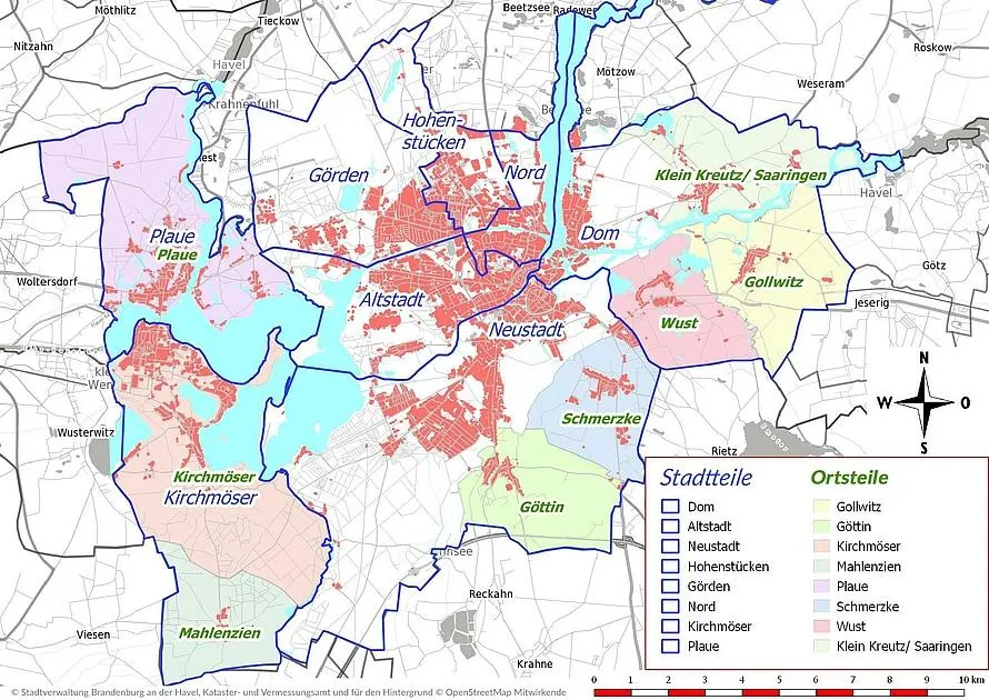 Karte Brandenburg an der Havel